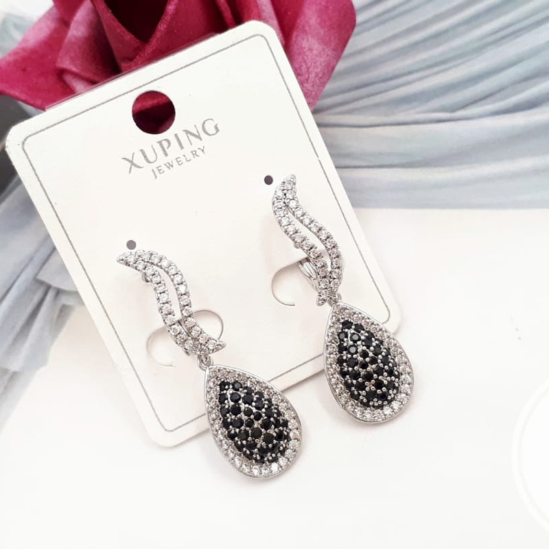 XUPING ANTING SILVER TEARDROP