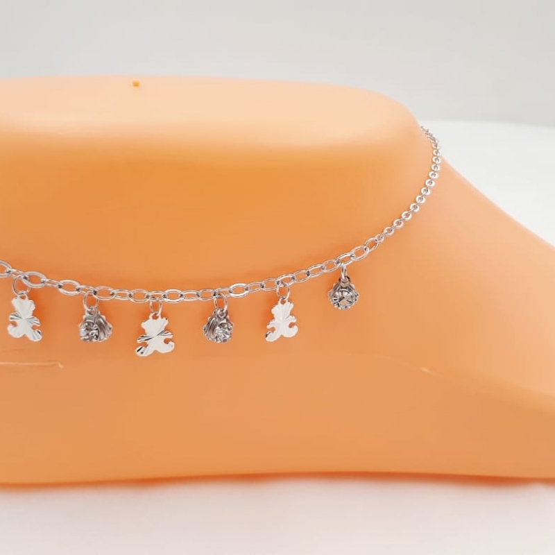 XUPING GELANG KAKI SILVER TEDDY