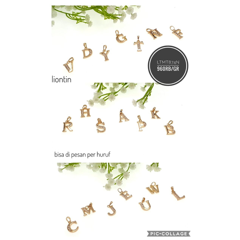 XUPING LIONTIN EMAS BIG ALPHABET