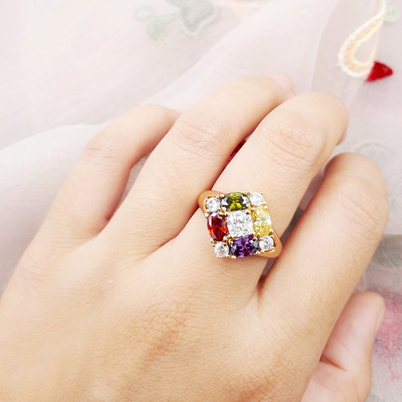 XUPING CINCIN GOLD SQUARE COLOURFULL